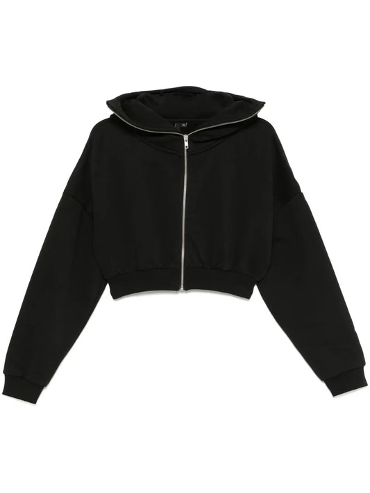 Cropped Zip-Up Hoodie