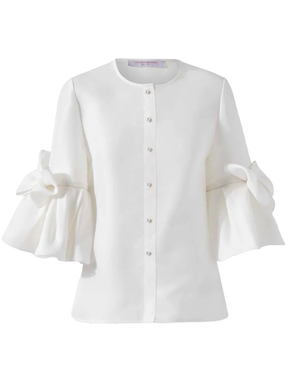 Bow-Detail Ruffled Blouse