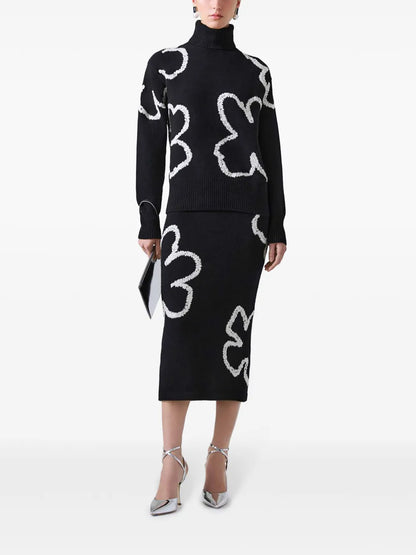 Floral-Embroidered Jumper