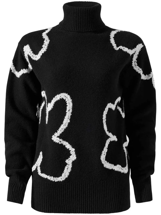 Floral-Embroidered Jumper