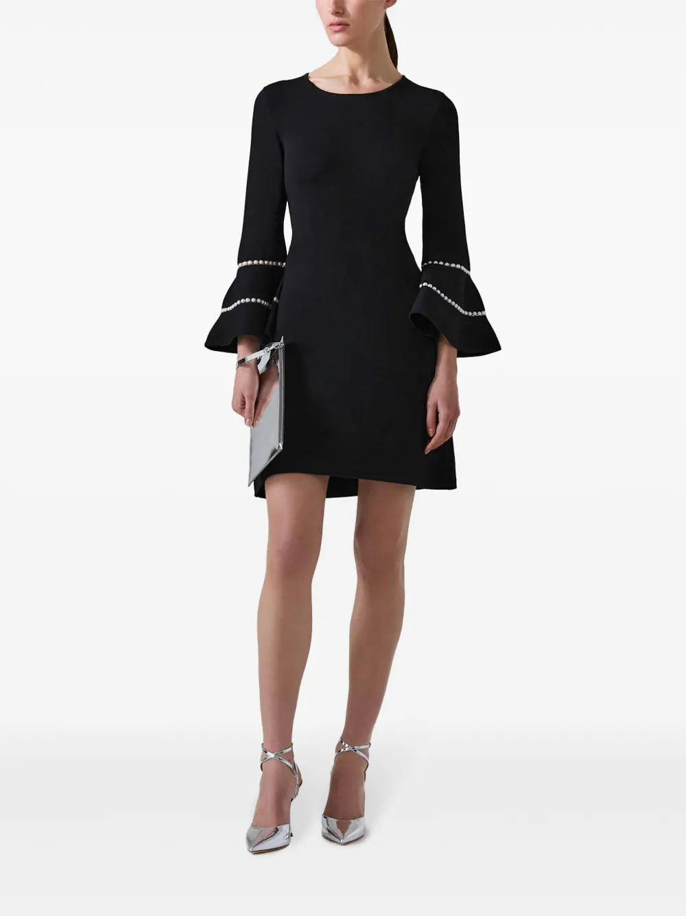 Pearl-Detailing Mini Dress