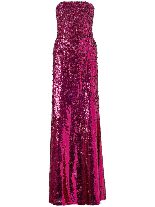 Sequin-Embellished Maxi Dress