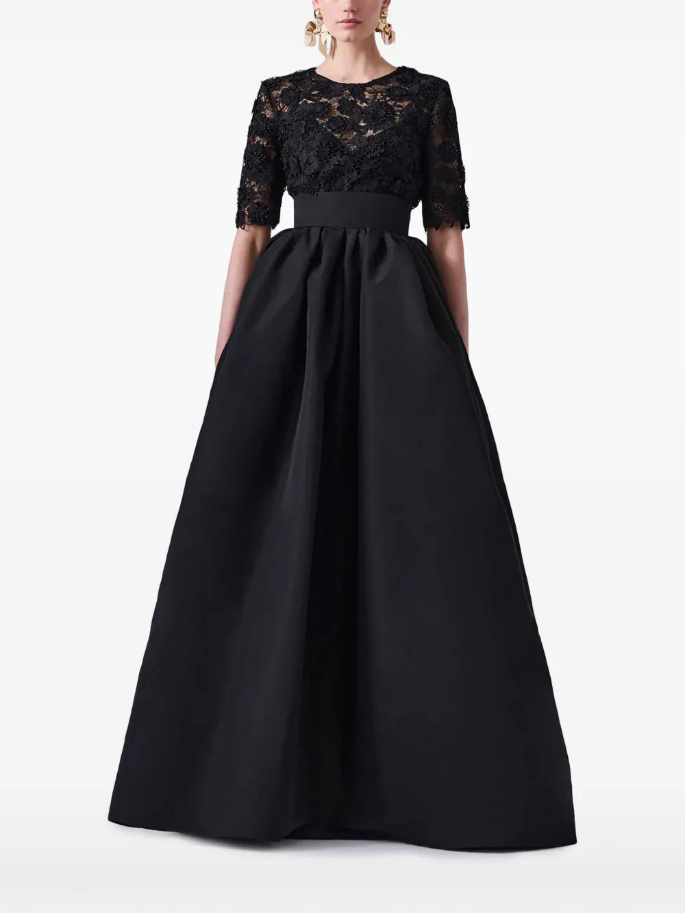 Floral Lace-Detailing Top