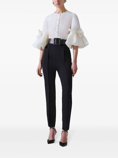 High-Waisted Skinny-Cut Trousers