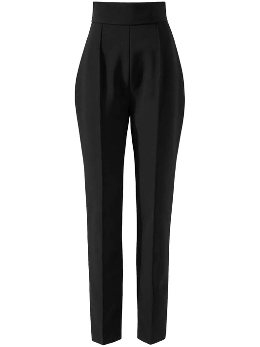 High-Waisted Skinny-Cut Trousers