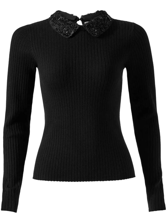 Embroidered Knitted Top