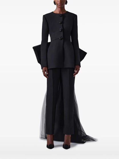 Tulle Bow-Embellished Jacket
