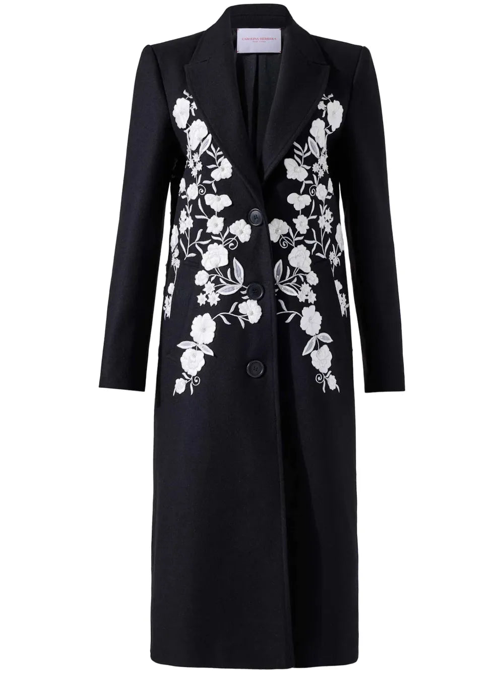 Floral-Embroidered Coat