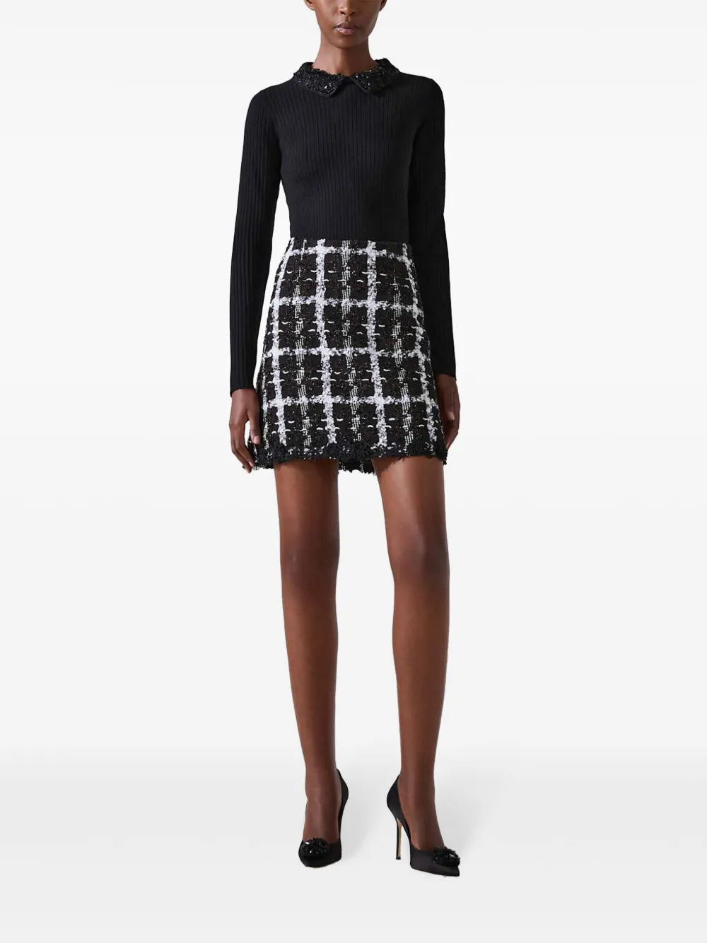 Tweed A-Line Mini Skirt