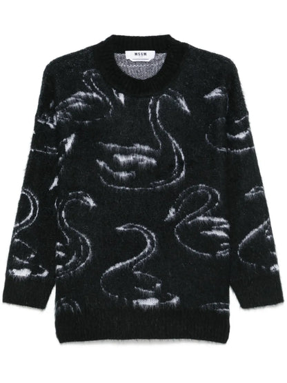 Patterned-Jacquard Sweater