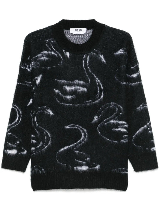 Patterned-Jacquard Sweater