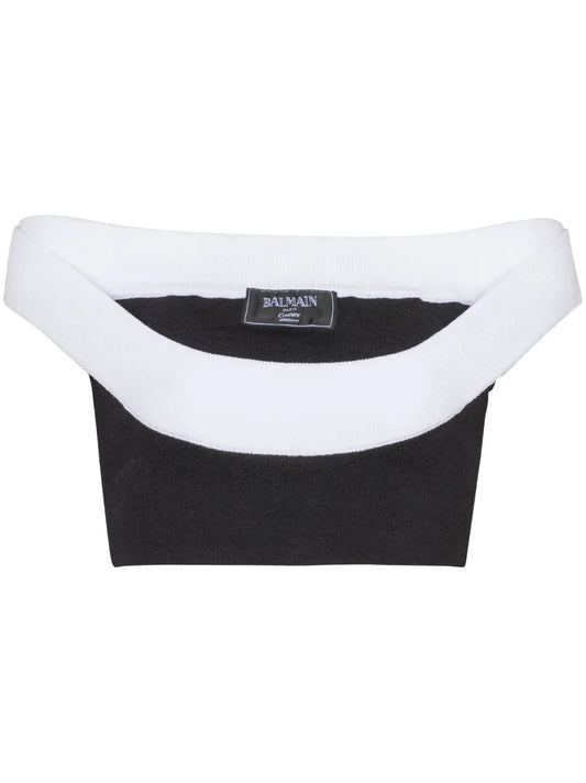 Ribbed-Knit Cropped Top