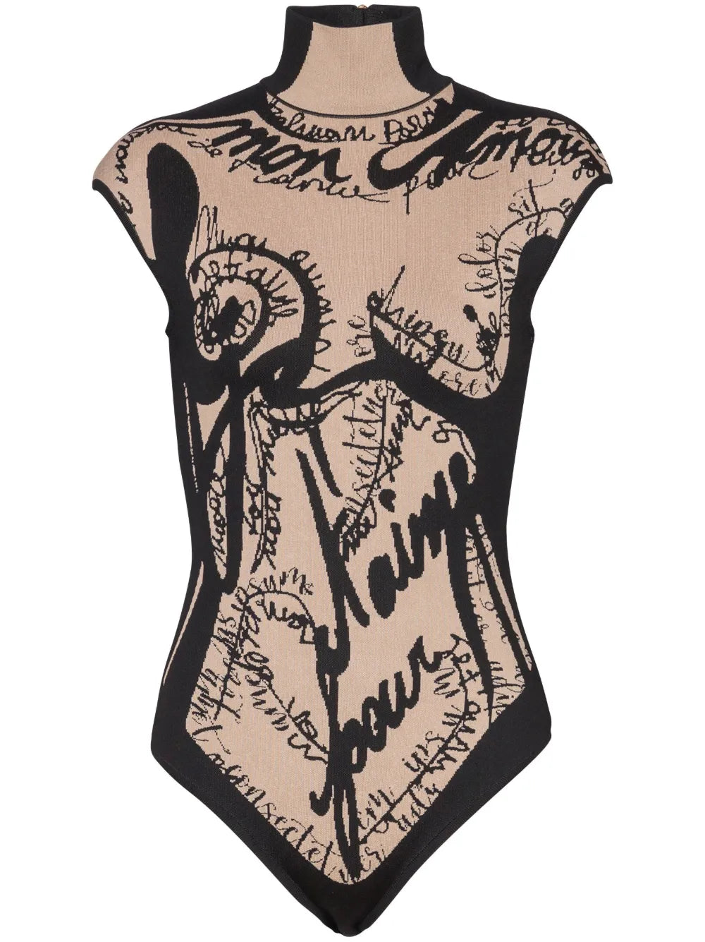 Jacquard-Knit Bodysuit