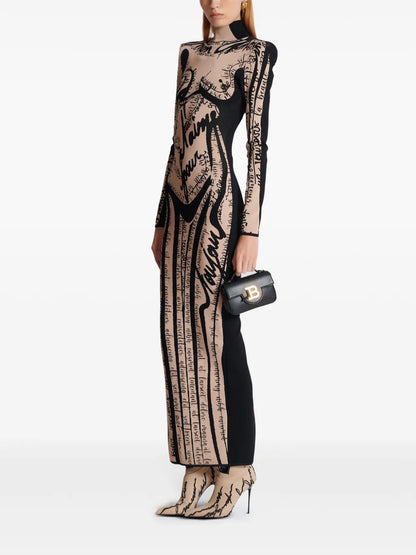 Logo-Embroidered Maxi Dress