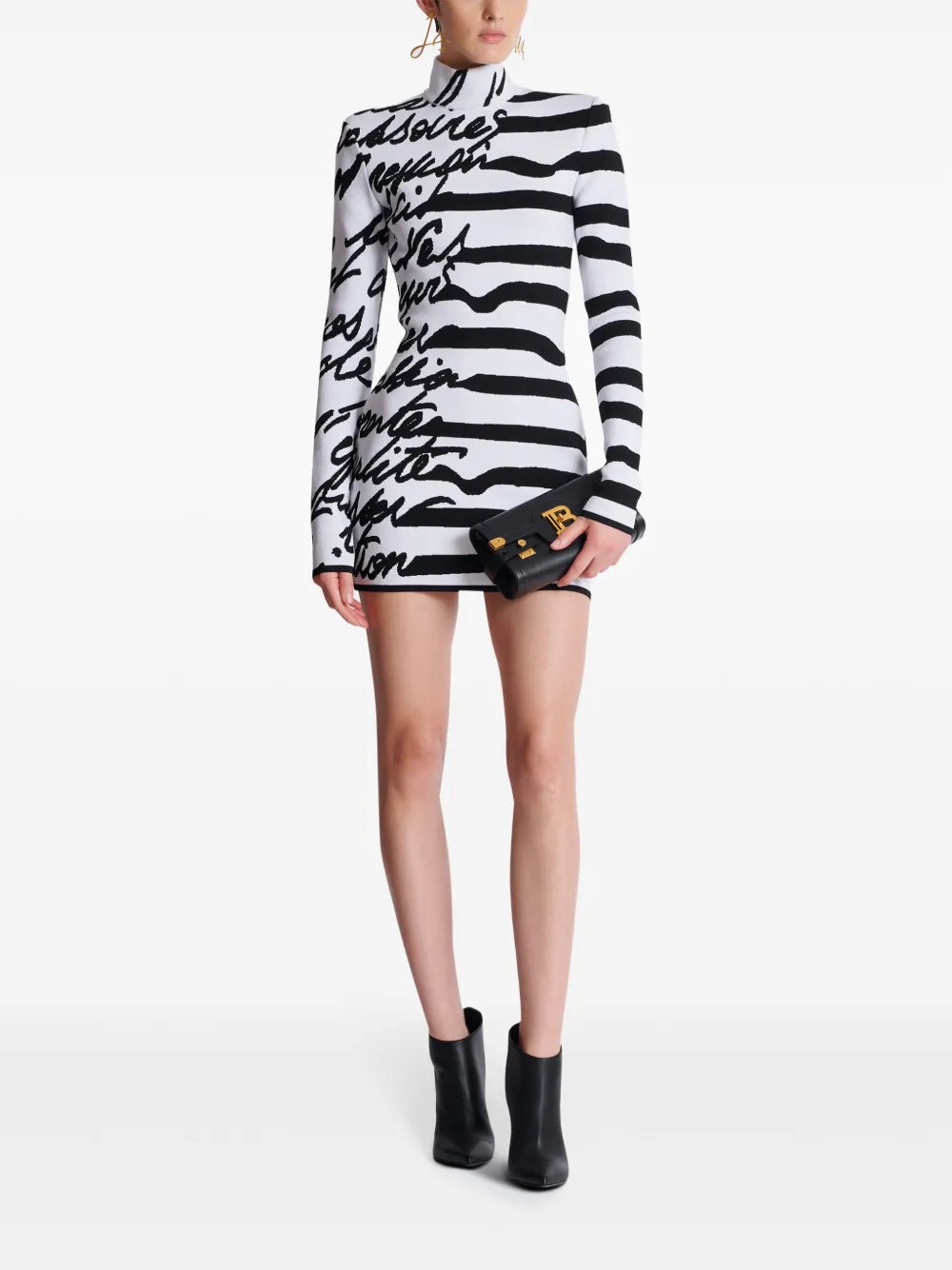 Intarsia-Knit Logo Mini Dress