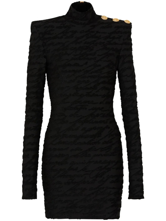 Monogram-Pattern Mini Dress