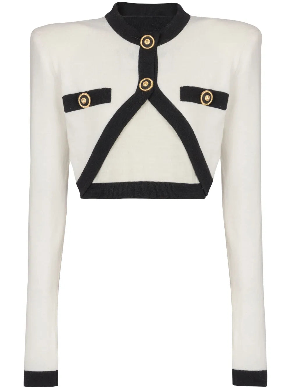 Cropped Knit Cardigan