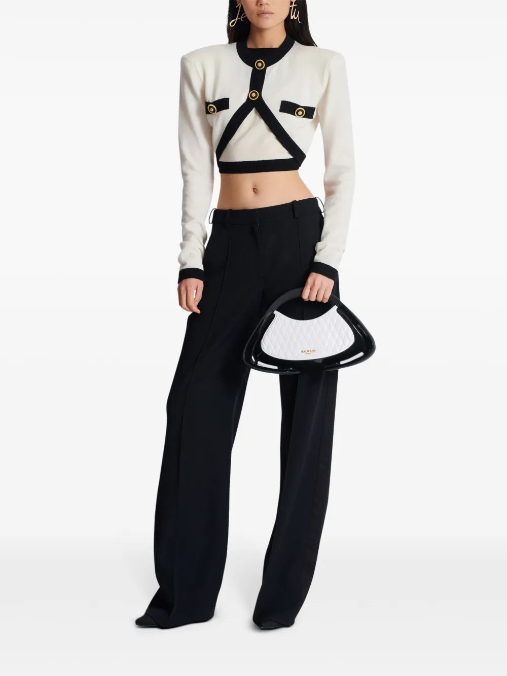 Cropped Knit Cardigan