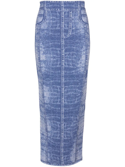 Denim Midi Skirt