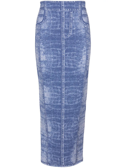 Denim Midi Skirt