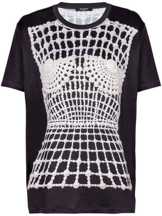Trompe L'Oeil-Print T-Shirt