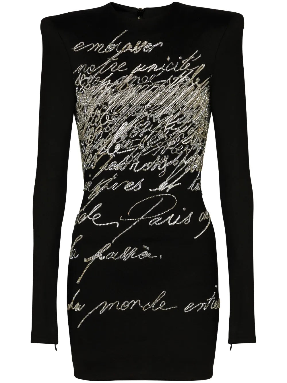 Rhinestone-Embellished Mini Dress