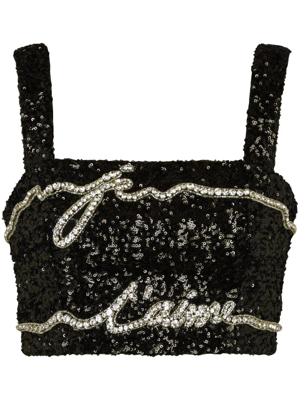 Sequinned Cropped Top