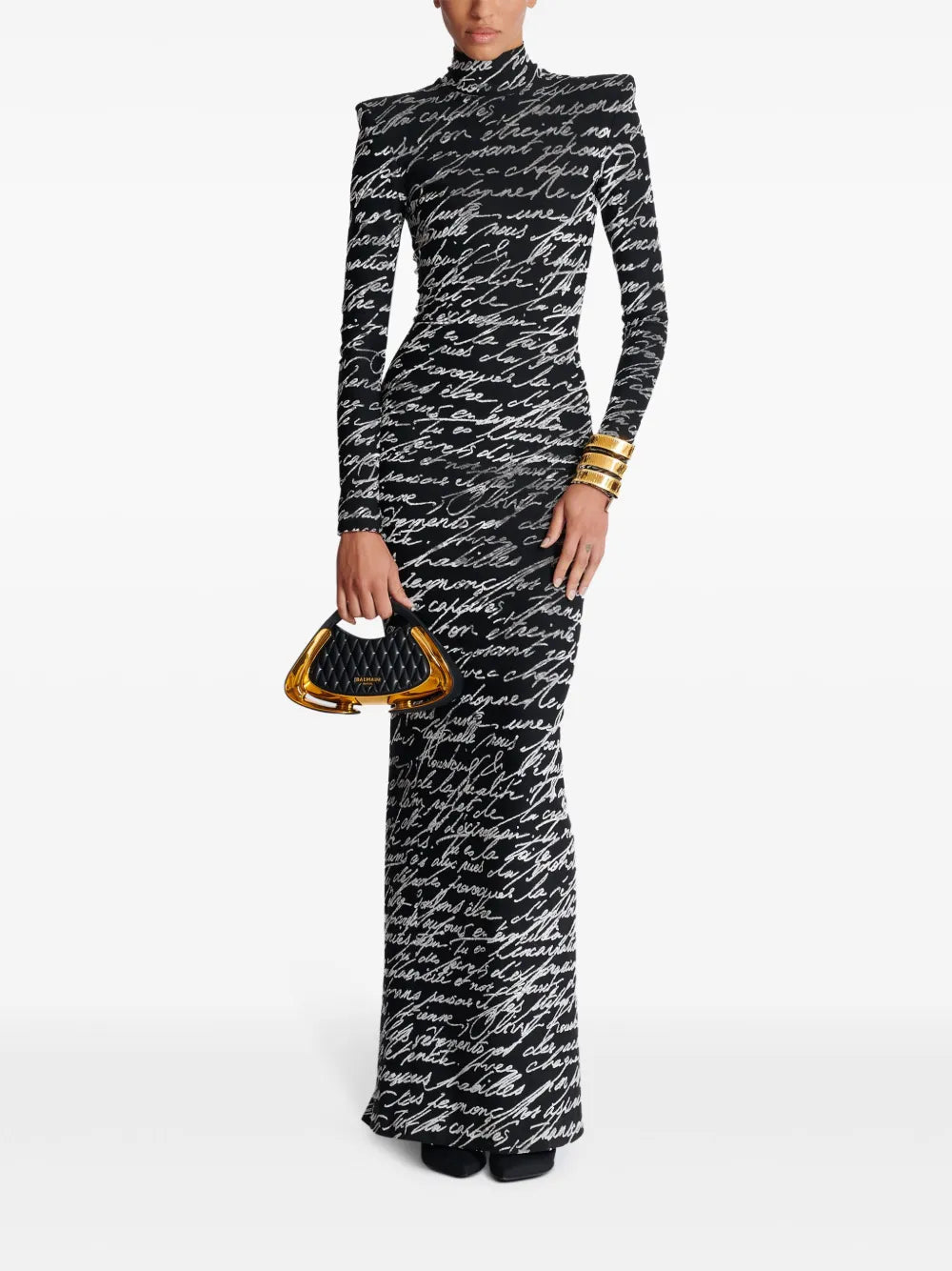 All-Over Slogan-Print Maxi Dress