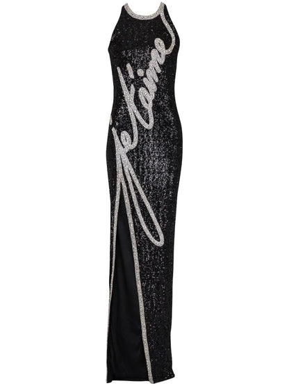 Rhinestone-Embellished Gown