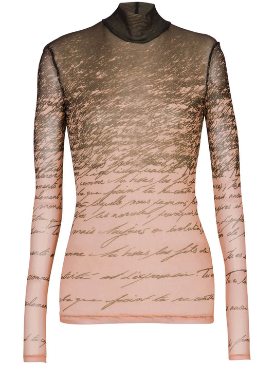 Love Letter-Print Top