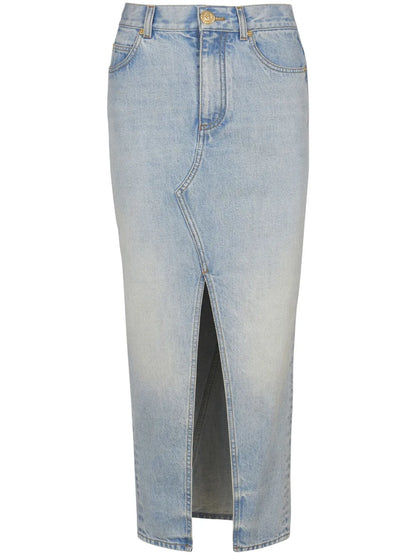 Denim Midi Skirt