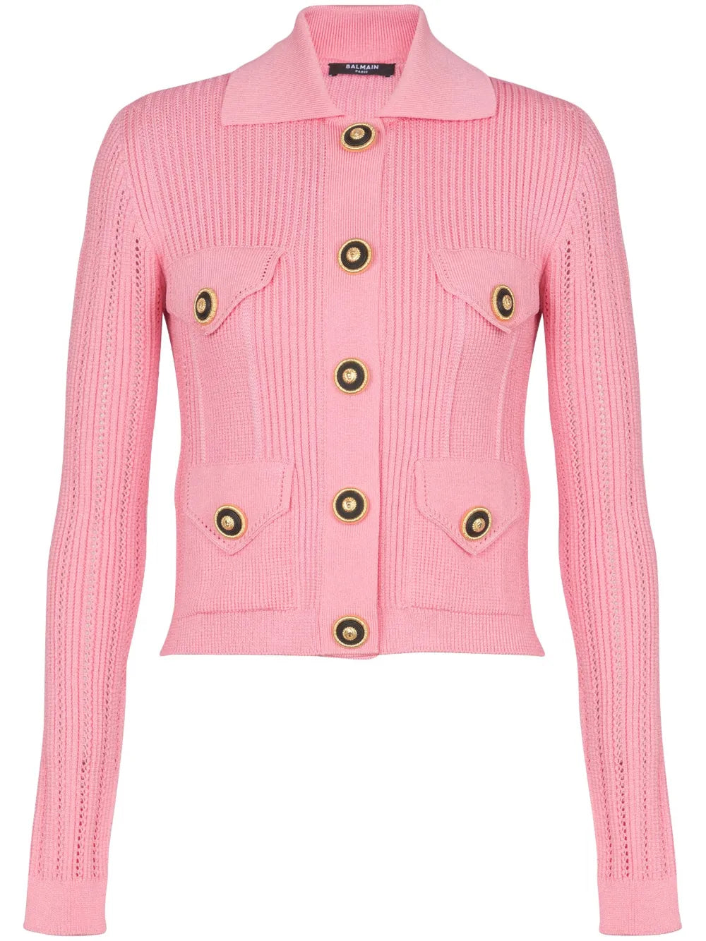 Logo-Embroidered Knit Cardigan
