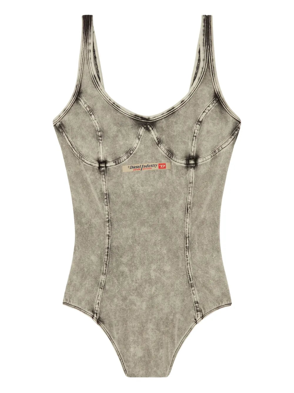Denim-Effect Bodysuit
