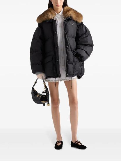 Enamel Triangle-Logo Padded Jacket