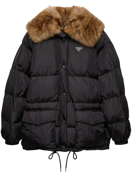 Enamel Triangle-Logo Padded Jacket