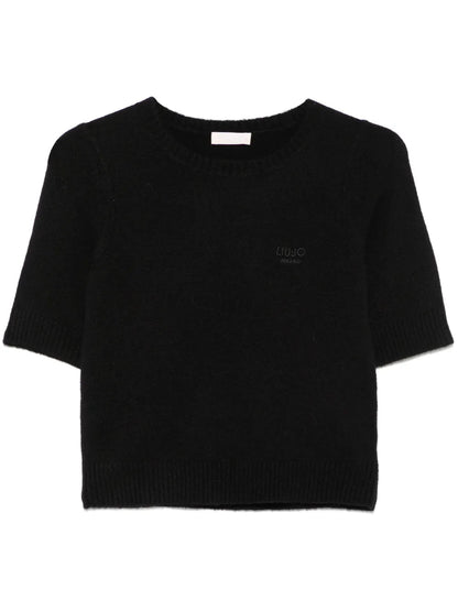 Logo-Embroidered Knitted Top