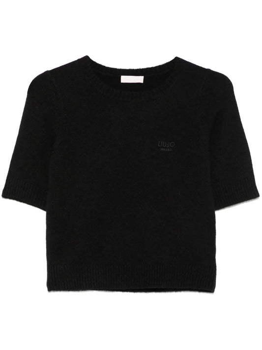 Logo-Embroidered Knitted Top