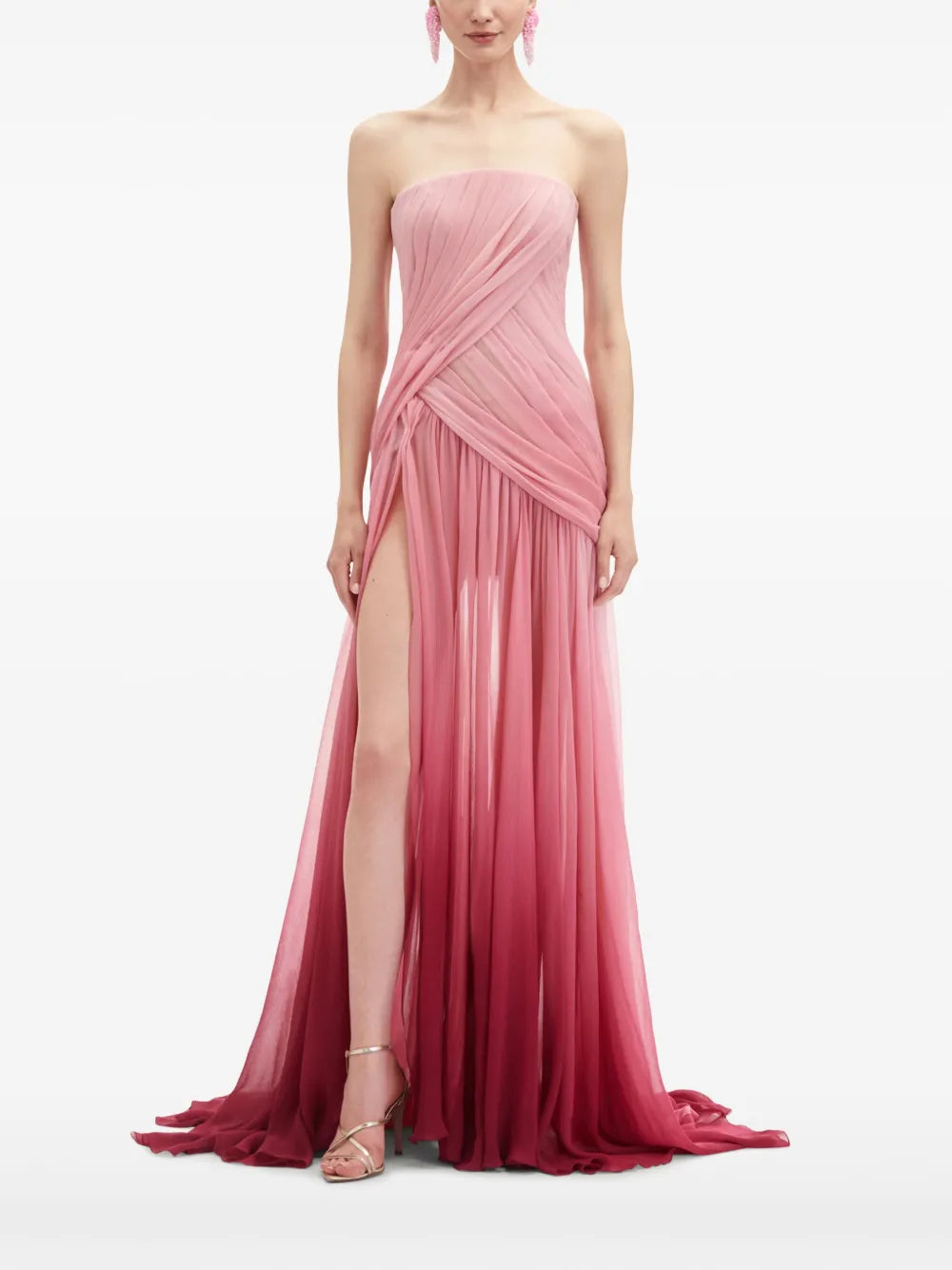 Ombré Silk Chiffon Gown