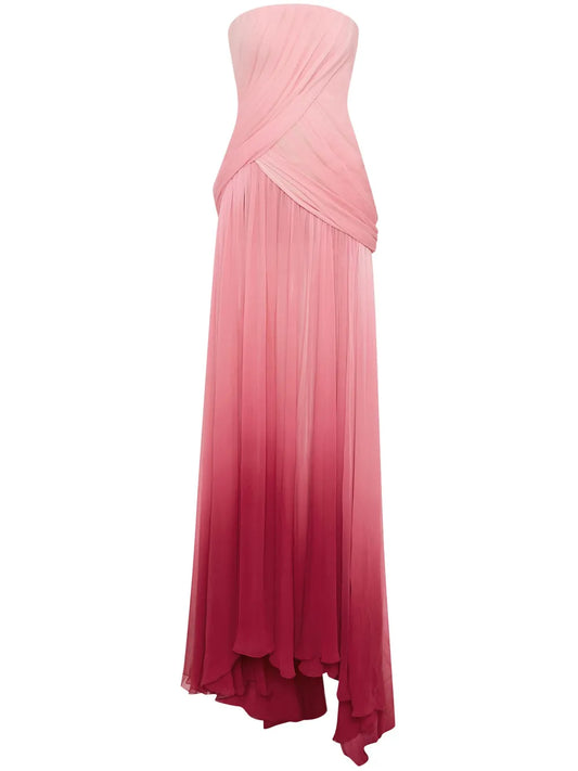 Ombré Silk Chiffon Gown