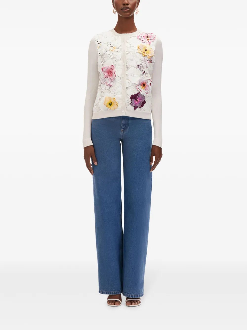 Orchid Threadwork Inset Cardigan