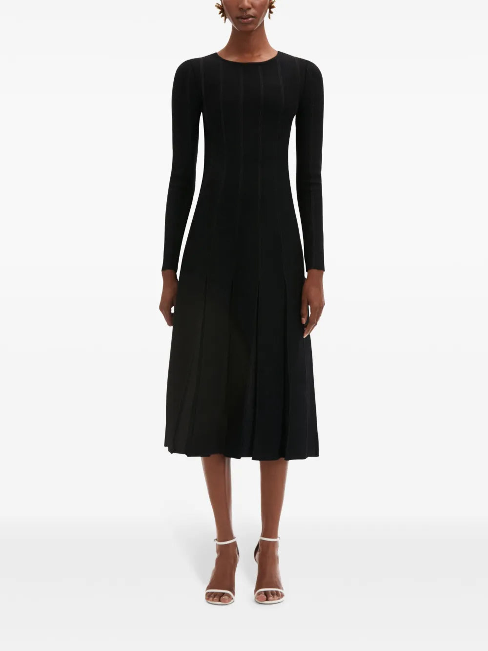 Pleated Inset Knitted Dress