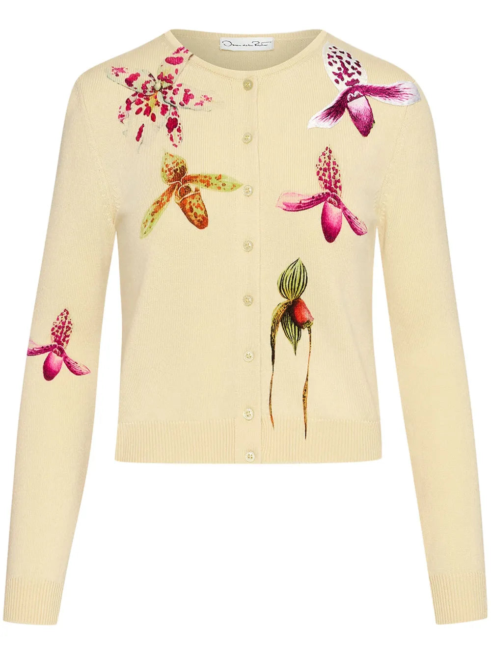 Orchid-Print Cardigan
