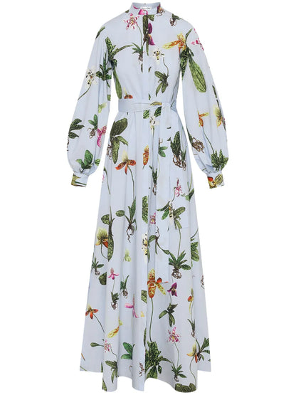Orchid Cotton Poplin Kaftan
