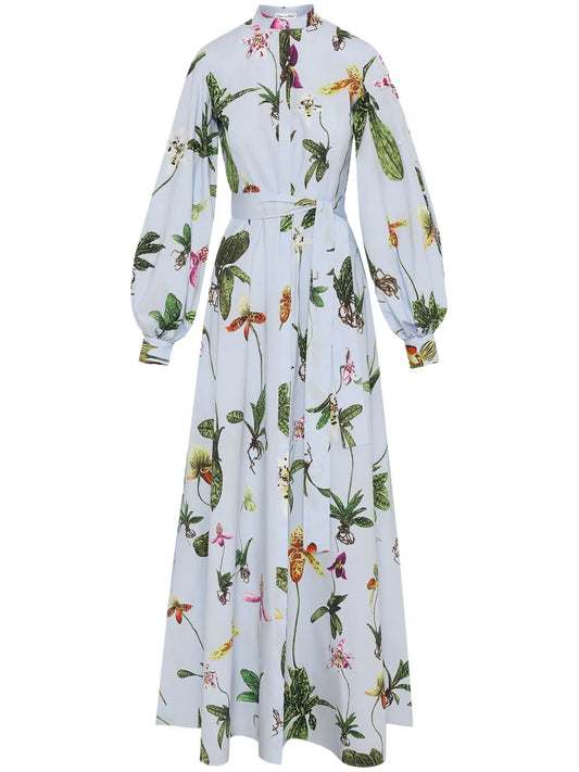 Orchid Cotton Poplin Kaftan