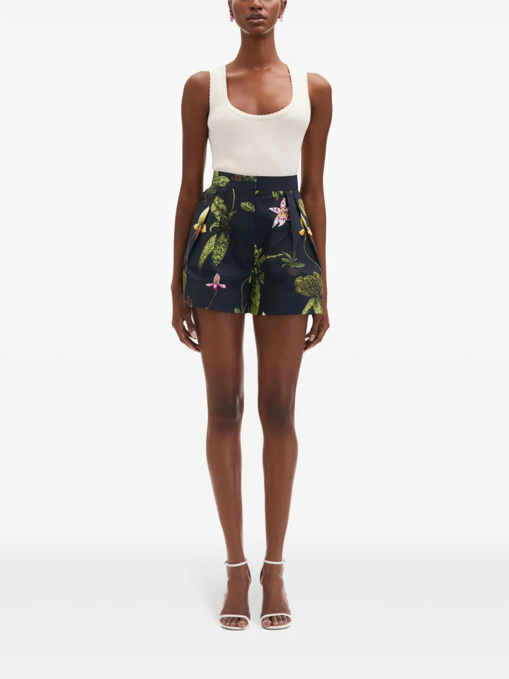 Orchid Cotton Poplin Wide-Leg Shorts