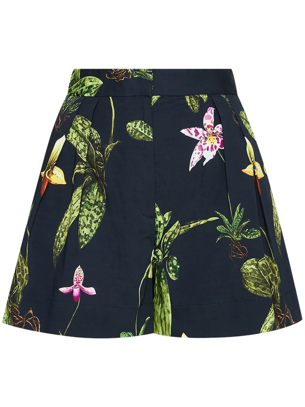 Orchid Cotton Poplin Wide-Leg Shorts