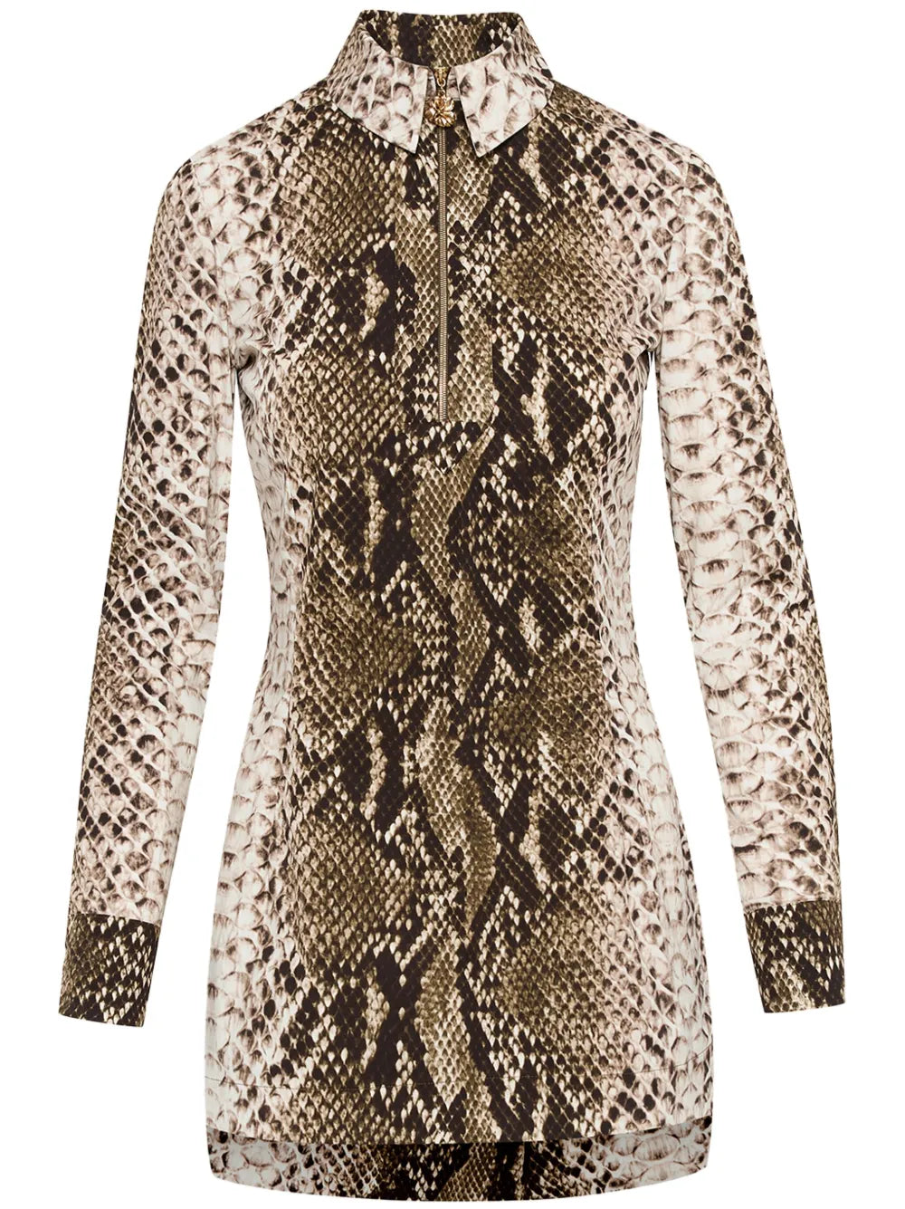Snake Cotton Poplin Shirt Dress