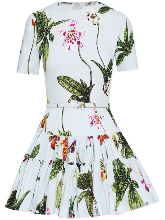 Orchid Cotton Poplin Mini Dress