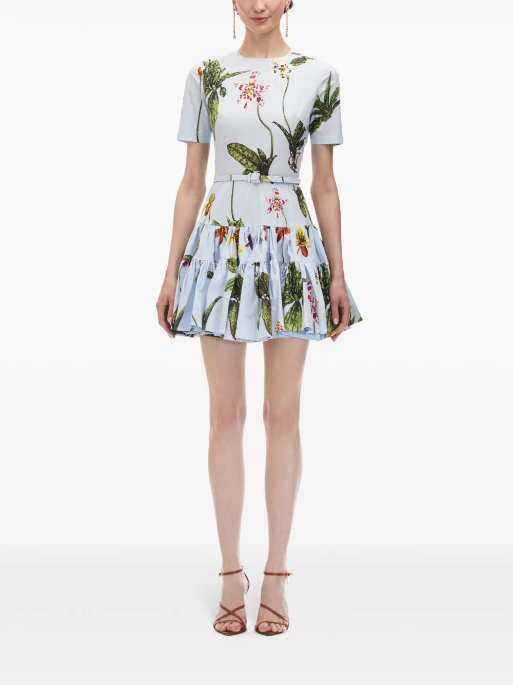 Orchid Cotton Poplin Mini Dress