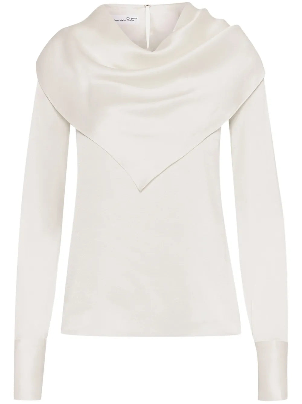 Draped-Detail Silk Blouse